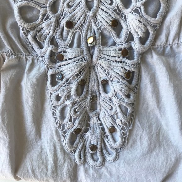 Farinelli Tunic Dress Top Crochet Large Peasant - Picture 14 of 15